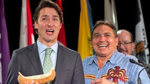 Trudeau and Assembly of First Nations Chief Perry Bellegarde, July 2015.