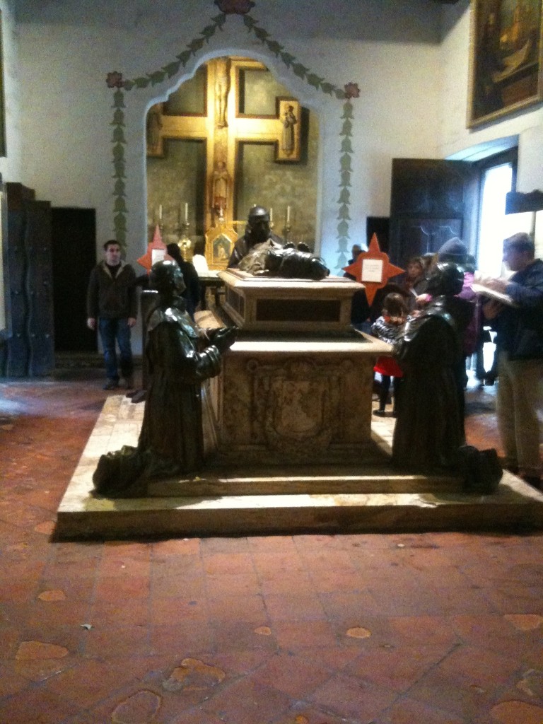 Serra's cenotaph at Carmel Mission.